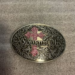 *COWGIRL UP*  NEW METAL BELT BUCKLE - $15