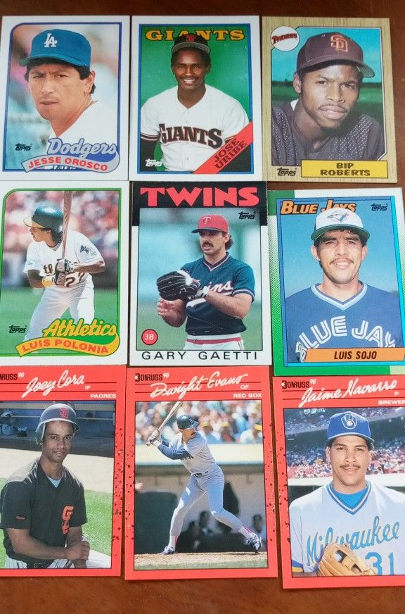Lot Of 10 Vintage Baseball Trading Cards 10pc