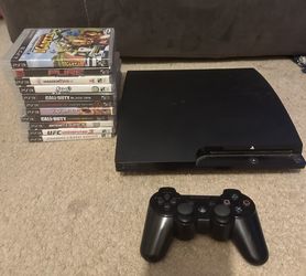 PS3 Slim Console With 11 Games