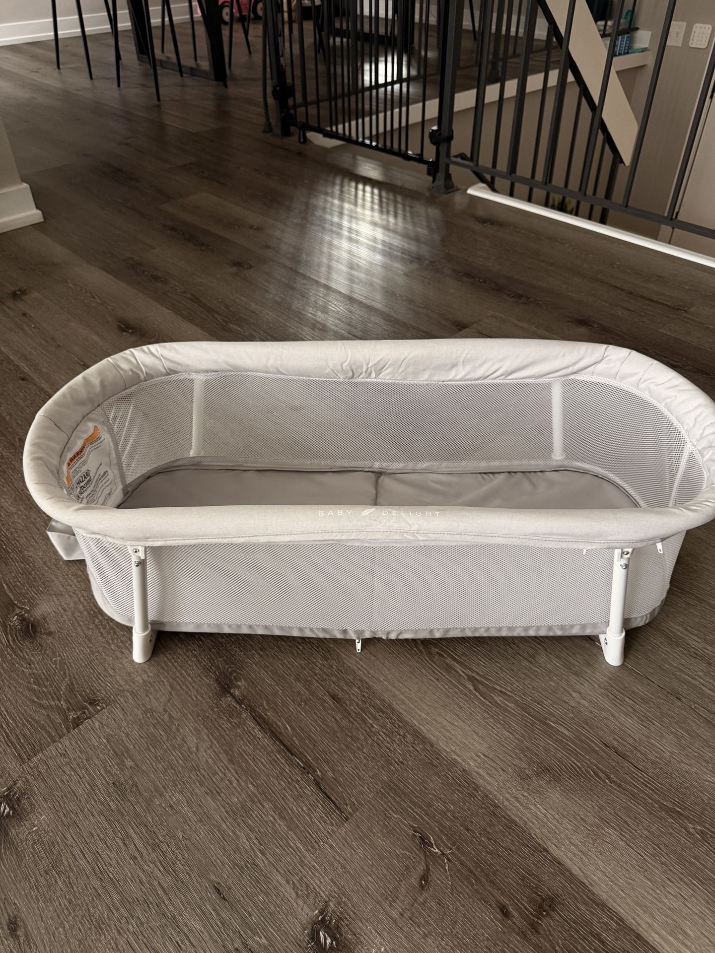 Baby Delight Snuggle Nest Bassinet – Portable Baby Bed, Driftwood Grey