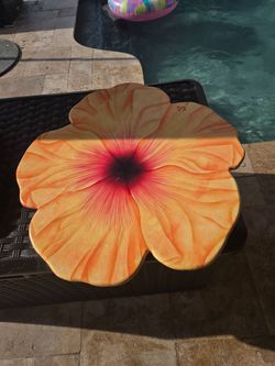 Hibiscus lazy susan table top spinning serving table