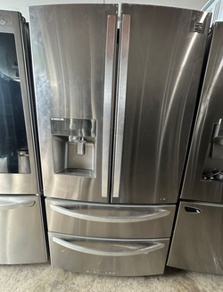 Stainless Steel 4-Door Fridge with Water Dispenser