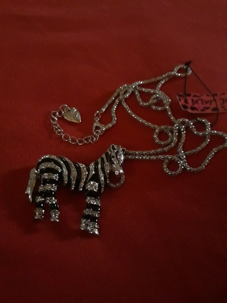 Women's Fashion Zebra Necklace by Betsey Johnson