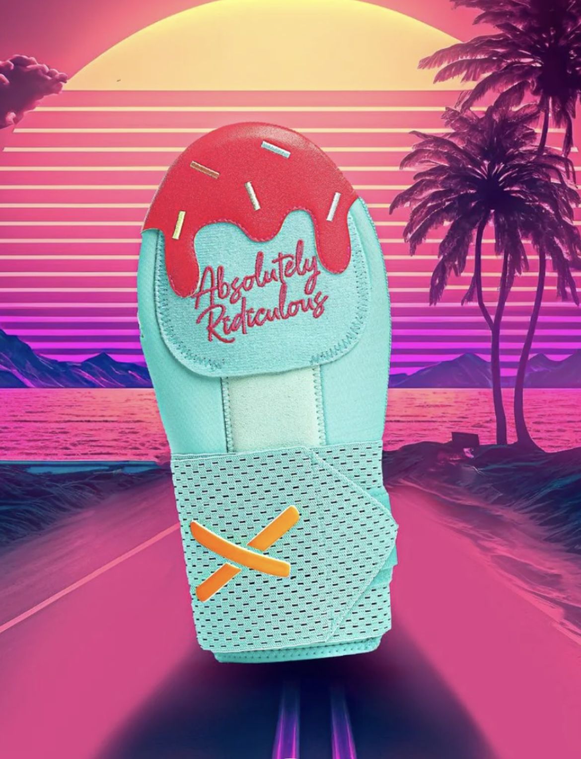 Absolutely Ridiculous Miami Ice Cream Baseball Glove & Sliding Mitt