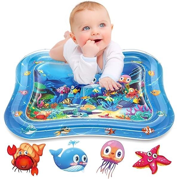 Infinno Inflatable Tummy Time Mat Premium Baby Water Play Mat for Infants and Toddlers Baby Toys for 3 to 24 Months, Strengthen Your Baby's Muscles, P