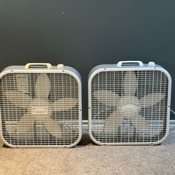 2 Lasko Box Fans – Both Work Great (Bundle Deal)