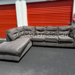 FREE DELIVERY GREY SECTIONAL COUCH 