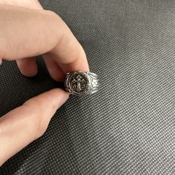 Silver “Vintage” Cross Ring - Adjustable Size 