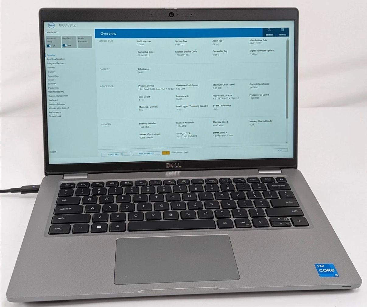 Dell Latitude 5431/12 Gen i5/16 GB RAM/512 SSD/Exe Batt/windows 10 Pro