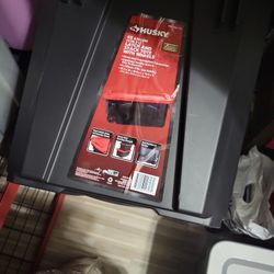 Brand New Husky 45 Gallon Latch and Stack Tote With Wheels