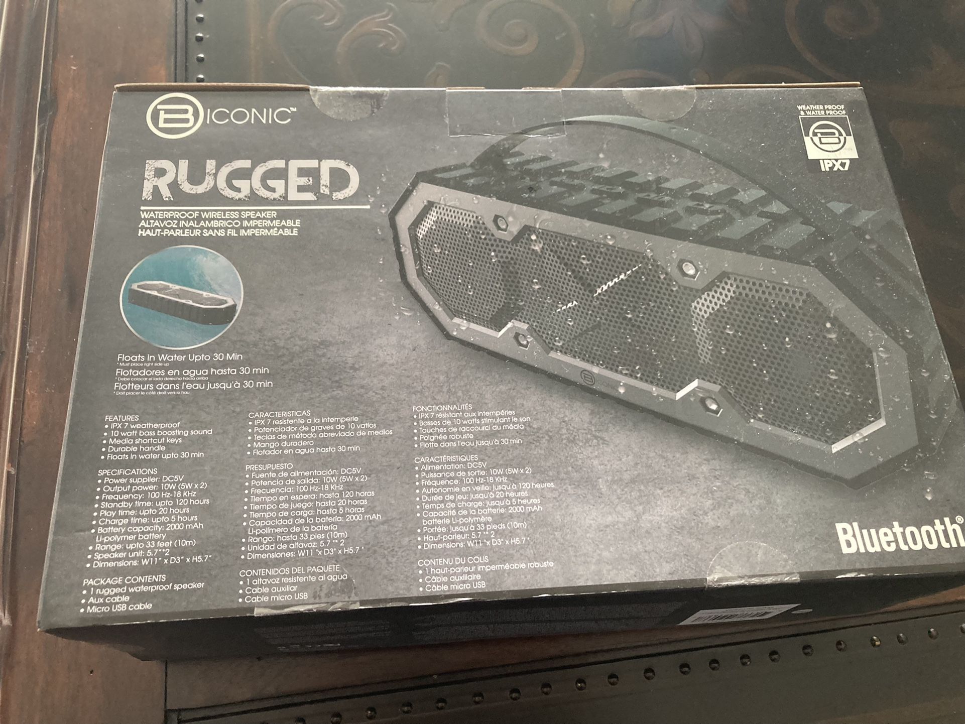 B Iconic RUGGED Waterproof Bluetooth Wireless Speaker