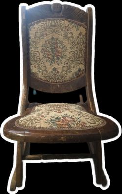 Vintage wooden folding rocking chair