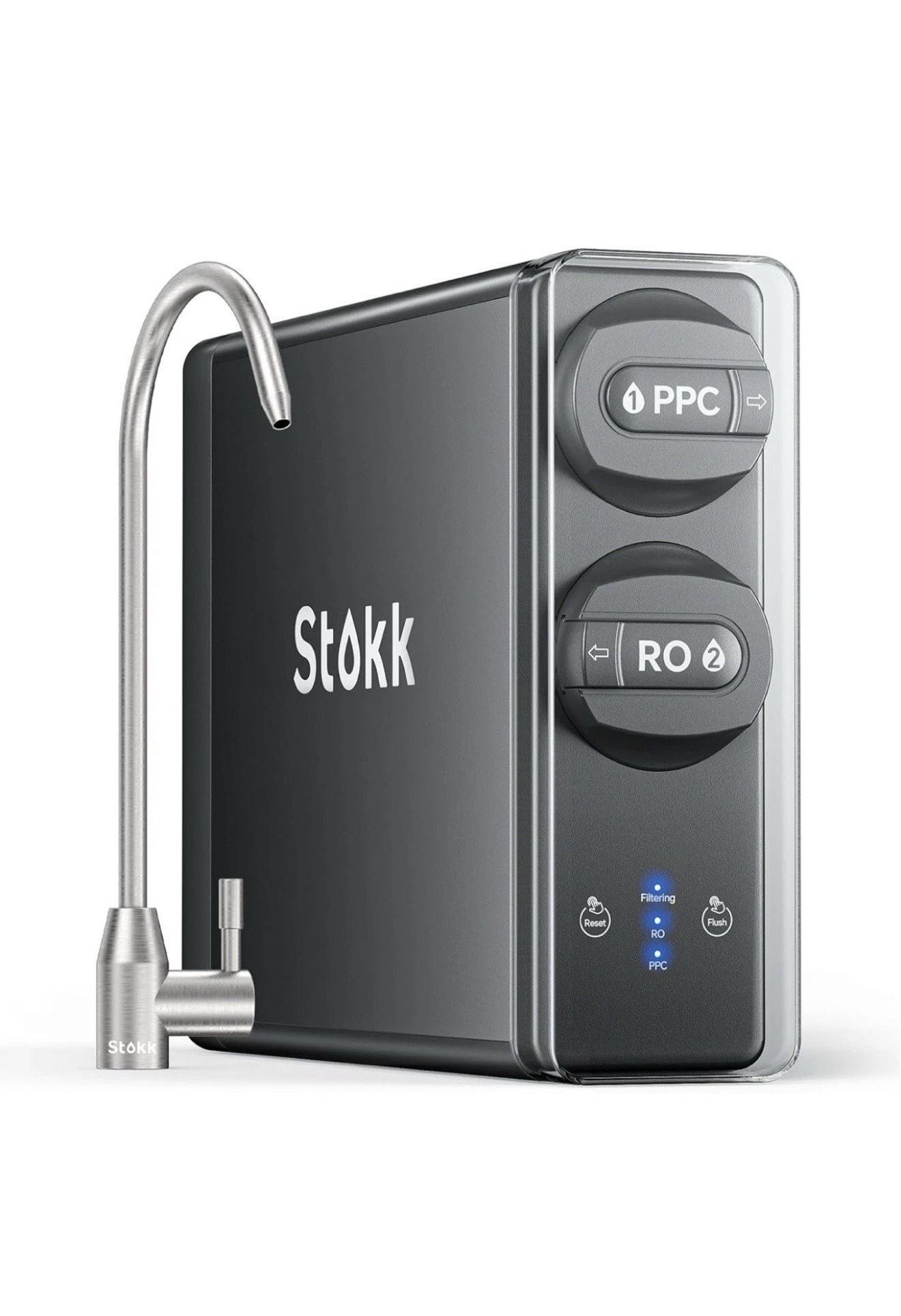 Stokk Reverse Osmosis Water Filtration System PPC, RO, C Filter Set