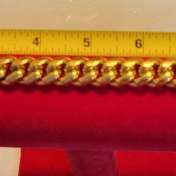 Cuban Link Bracelet 8 1/2 Inches 14k G.F.