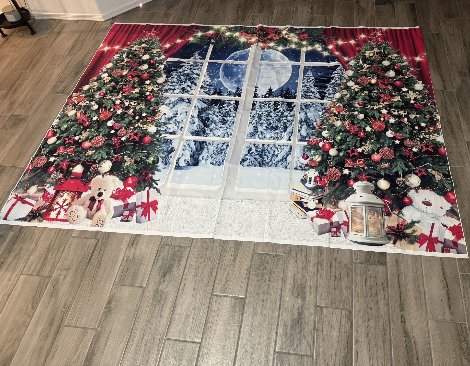 8X6FT Christmas Backdrop Christmas Window Backdrop