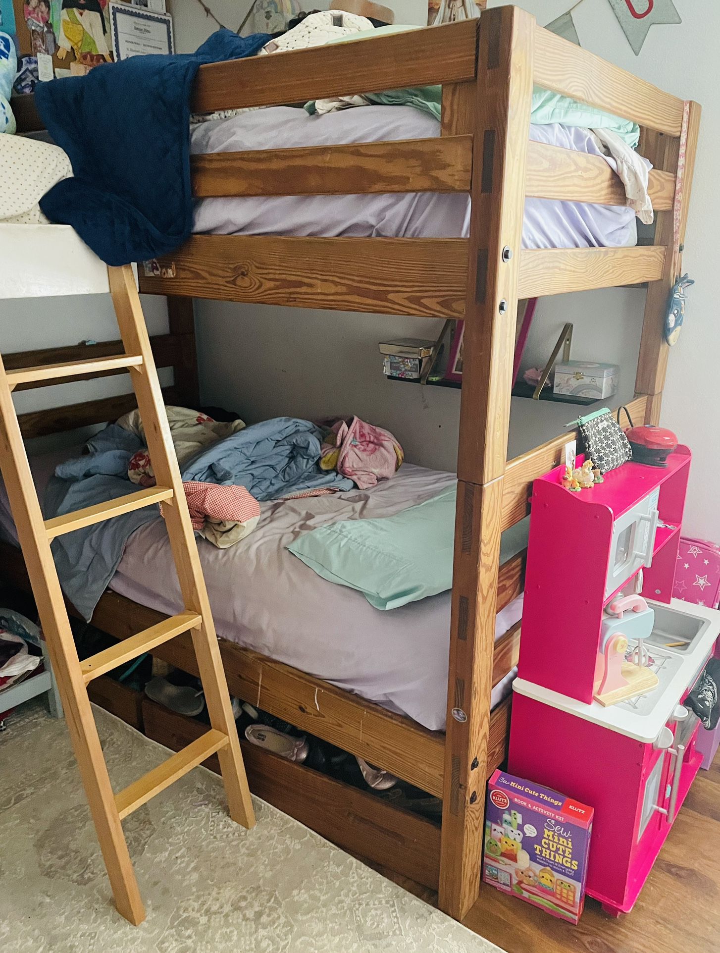 Amish Made Solid Wood Bunk Bed / Triple Bunk