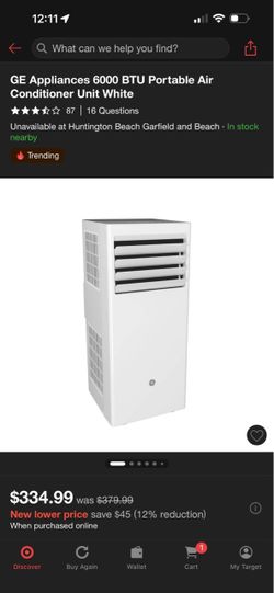 Portable air conditioner 6000 BTU