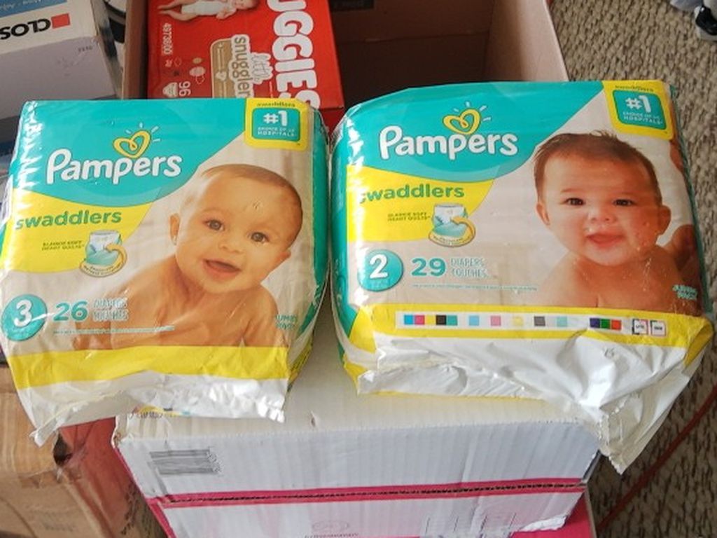 pampers swaddlers size 2 and 3