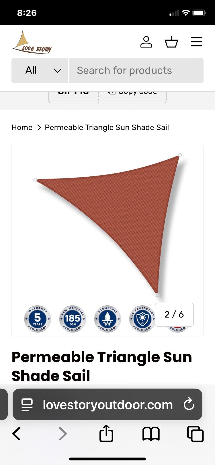 Sail Shades 12-12-17 Triangles $10 Firm