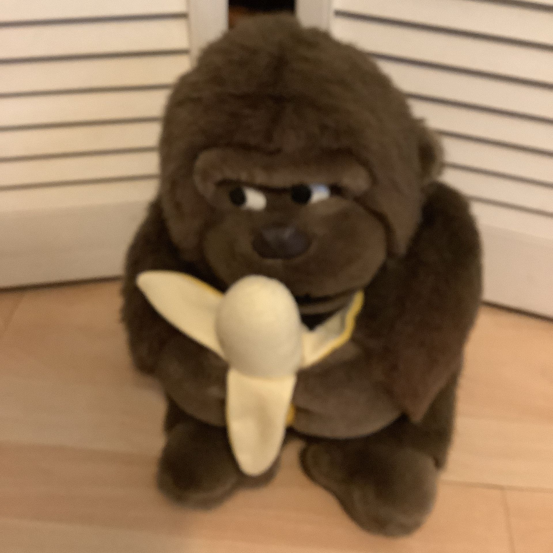 Vintage Side Eye Gorilla with Banana Plush By Embrace 7.5"