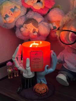 Jack and sally candle holder