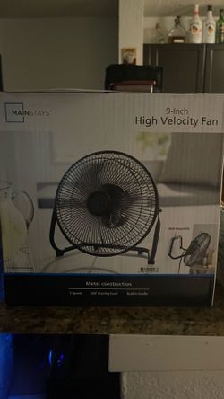Mainstays 9” High Velocity Fan – Brand New in Box
