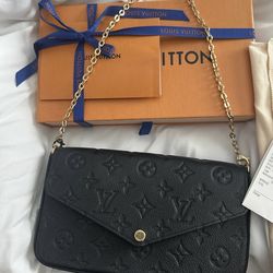 Louis Vuitton Black Felice Pochette Purse Crossbody