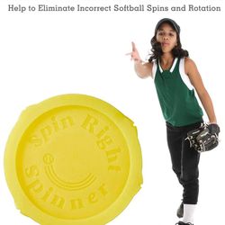 Spin Right Softball Spinner Fastpitch for Pitcher Overhand Thrower Training Aid Equipment, Perfect for Pitching & Throwing, Used at Top Collegiate Pro