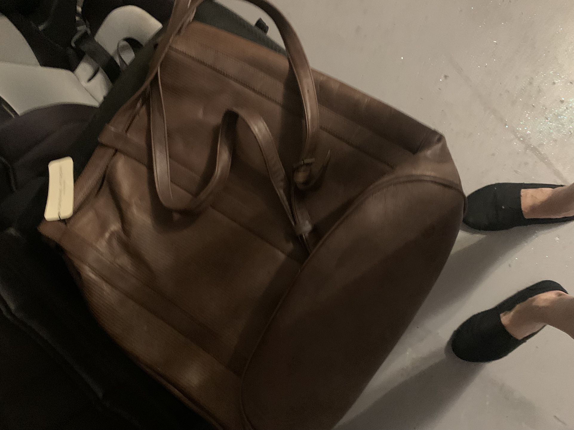 Name Brand Leather Back Pack Style Purse