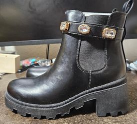 Sugar Women's Favorite Booties Boots Embellished Rhinestones Gems Size 8 1/2