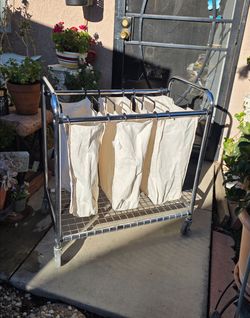 3 -Compartment Sorter Laundry cart
.