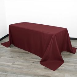 polyester tablecloth burgundy rectangle 90/156