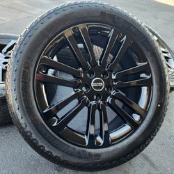 21” Range Rover 2024 New Gloss Black OEM Wheels & Tires 
