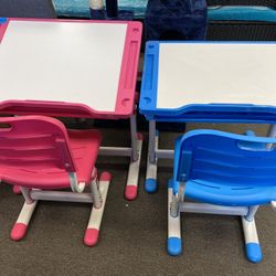 Kids Desk Children Writing Student Desk Drafting Table Height Adjustable Study Table & Chair $75 EA