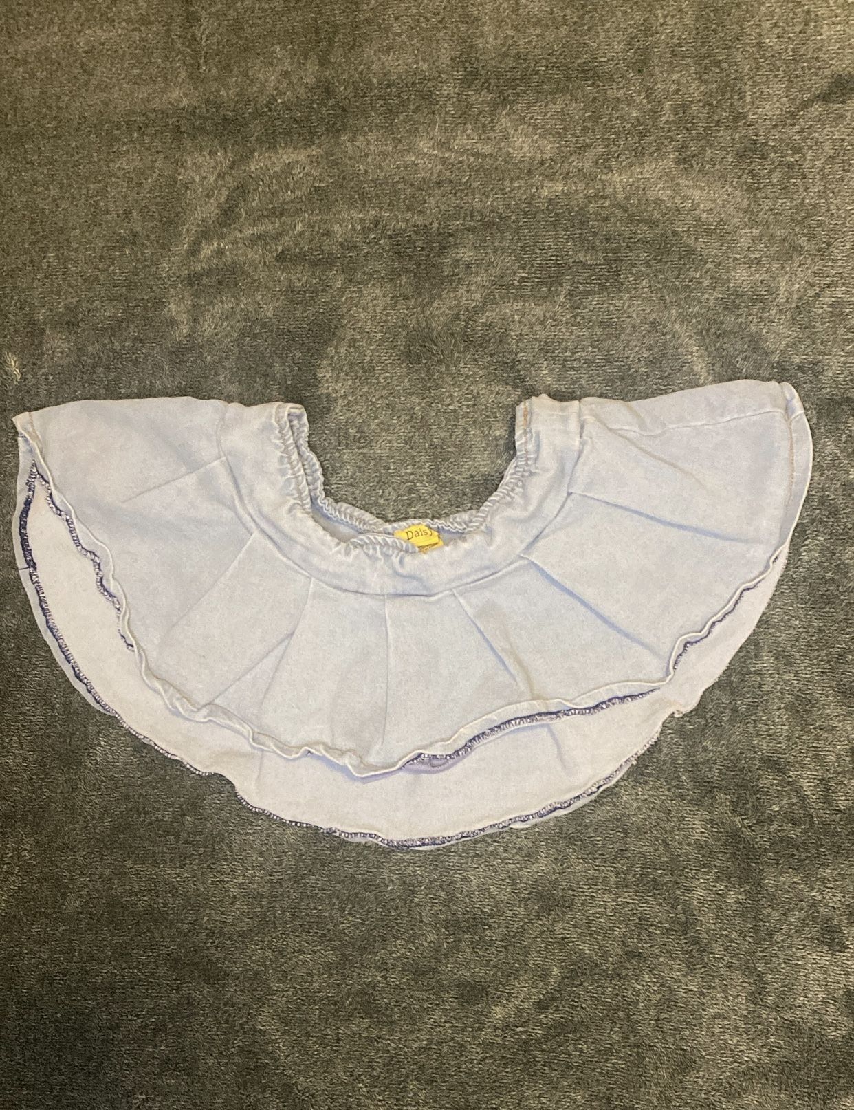 Pleated Denim Mini Skirt