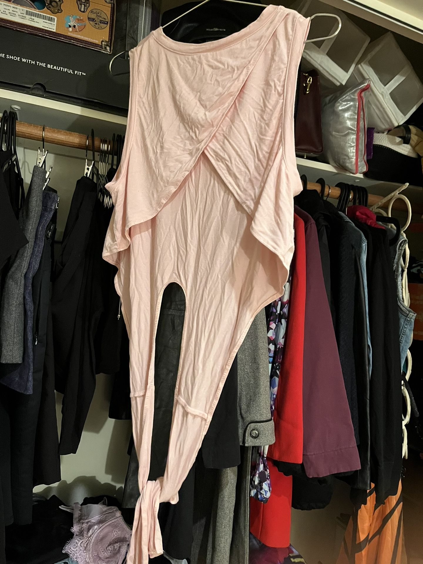 Fabletics Ballet Wrap Tank In Light Pink - Size L