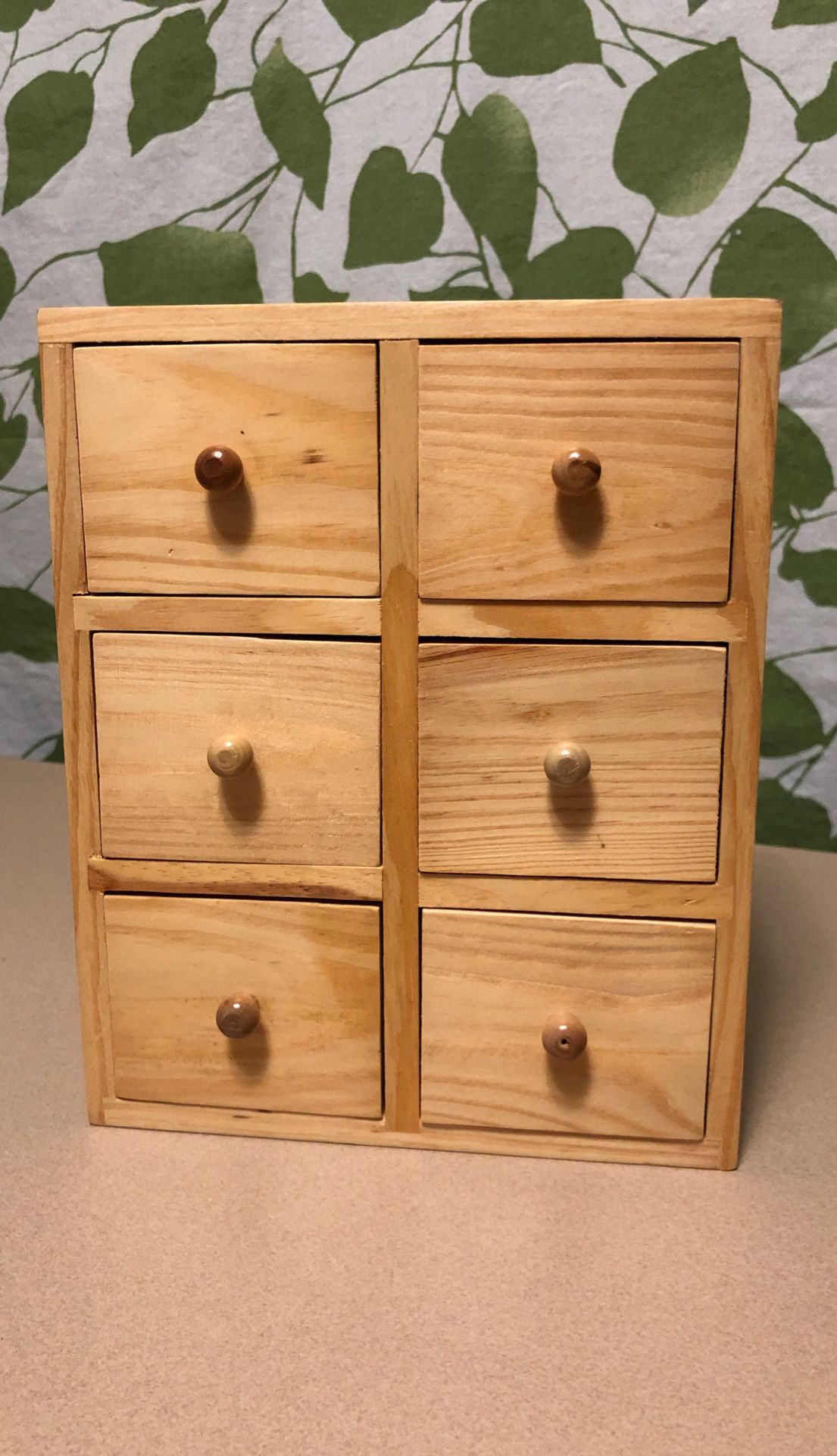 Wood 6 drawer