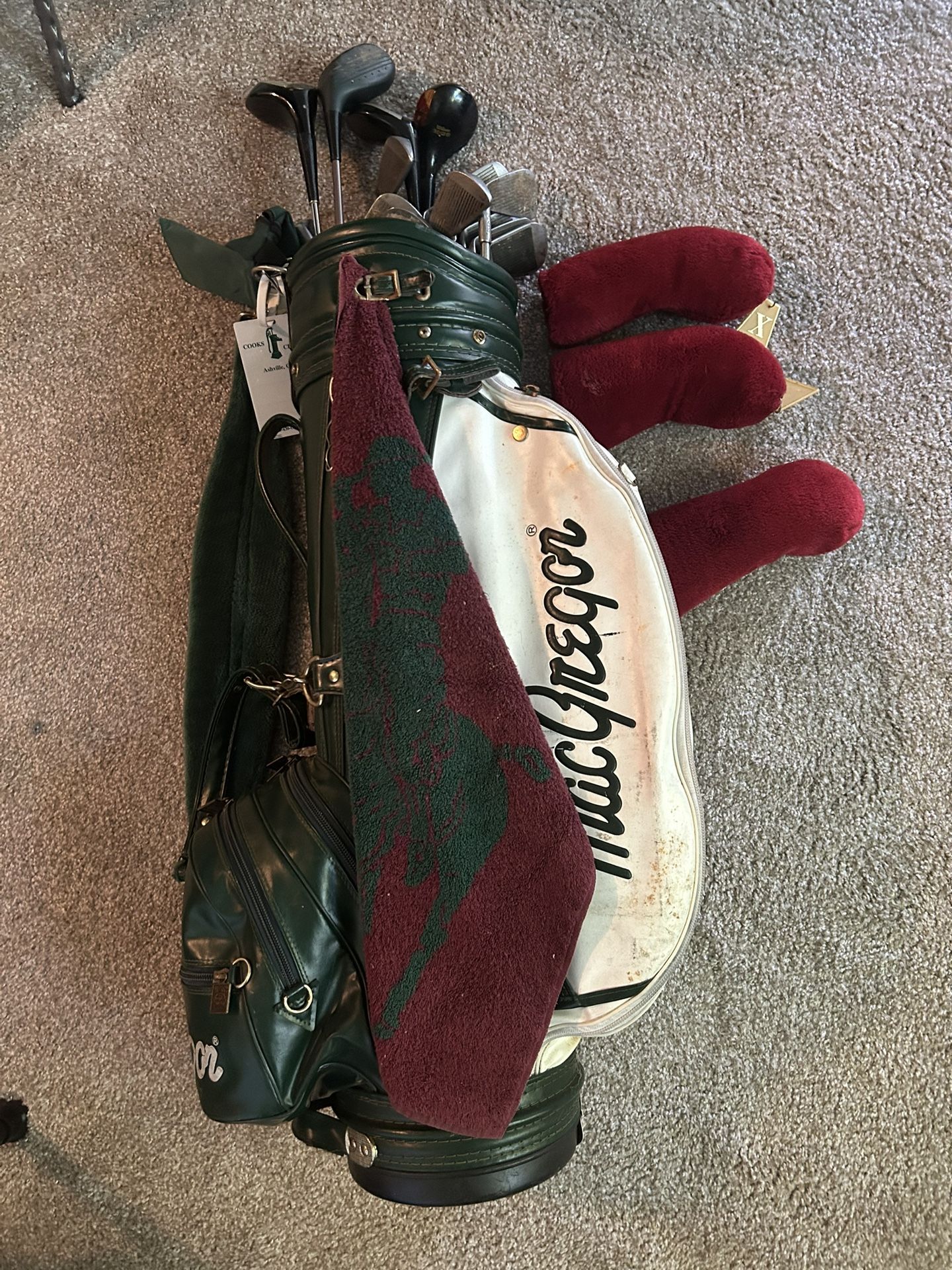 Vintage Golf Clubs + Bag