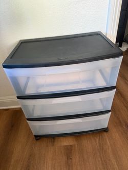 3-Drawer Plastic Storage Cart on Wheels