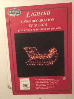 New. Sleigh outdoor lighted display