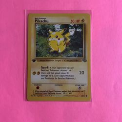 1st Edition Pikachu Pokemon Card 60/64 from the Jungle Set