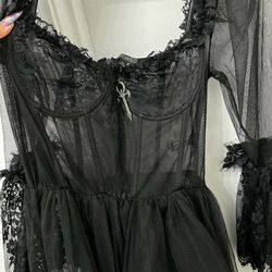 Dolls Kill Black Sheer  Dress