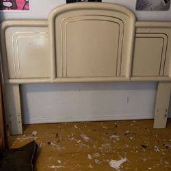 white antique head board