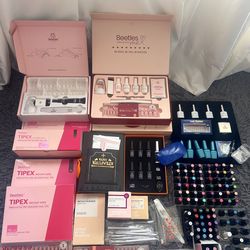 Beetles Nail Kit Bundle – Gel Polish, Tips, Press-On, Tools, Lamp Set – Full Set