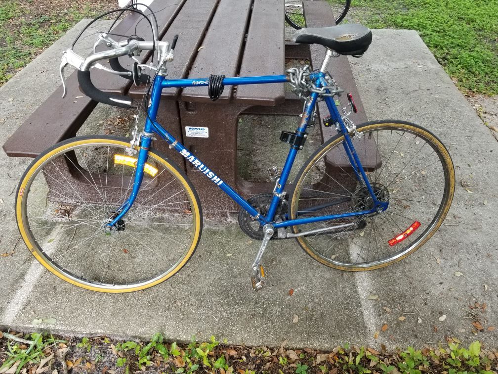 This is a late 80's Maruishi Road Ace RX4 bicycle