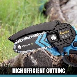Mini Electric Chainsaw – Cordless, Portable, Fast Cutting!