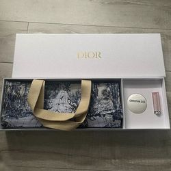  Dior Around the World Blue Tote Bag, Le Baume & Addict Lip Glow Set 