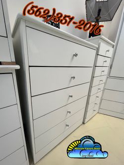 Five drawer white Diamond dresser new chest cajonera Comoda Bonita