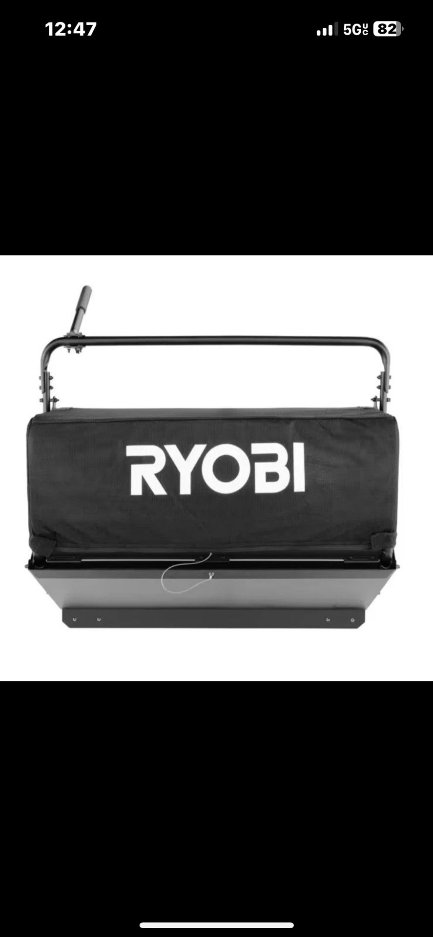 Ryobi Integrated Bagger For 80V HP 30” Zero Turn Riding Lawn Mowers Open Box