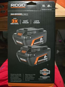 Ridgid Maxoutput exp 18v 8ah